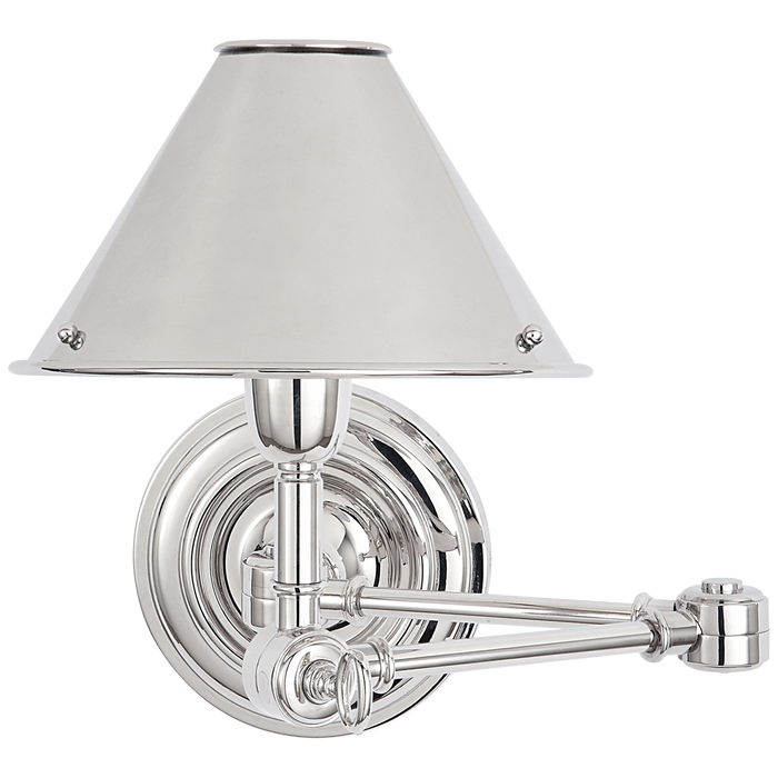 Anette Swing Arm Sconce - Polished Nickel Finish