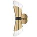 Angie Double Light Wall Sconce Aged Brass