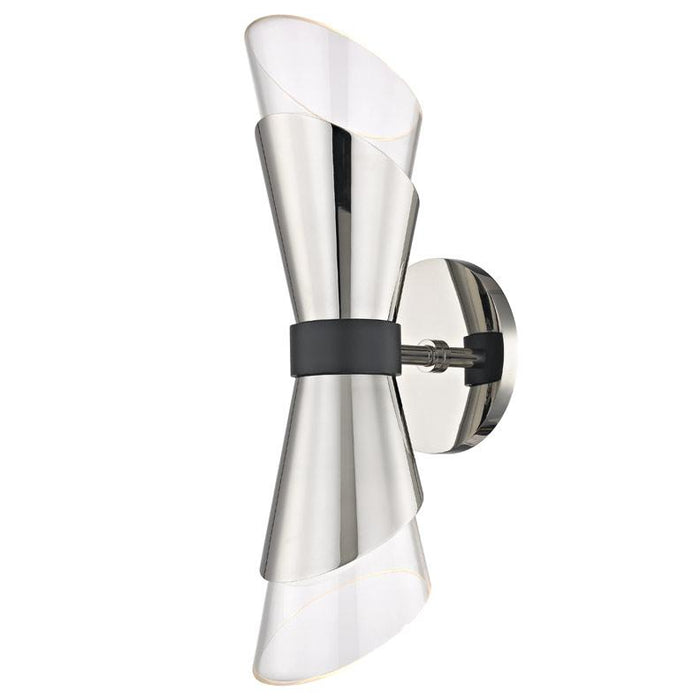 Angie Double Light Wall Sconce Polished Nickel