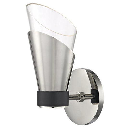 Angie Single Light Wall Sconce Polished Nickel