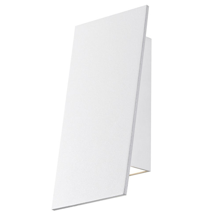 Angled Plane Narrow Downlight Outdoor LED Wall Sconce - White