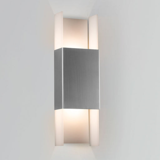 Ansa Outdoor LED Wall Sconce - Marine Grade Brushed Stainless Steel Finish