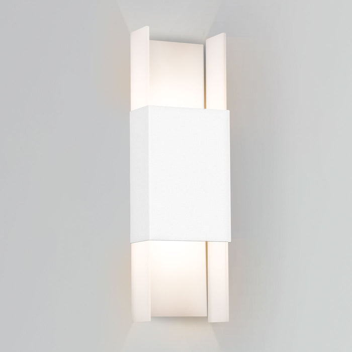 Ansa Outdoor LED Wall Sconce - Textured White Finish