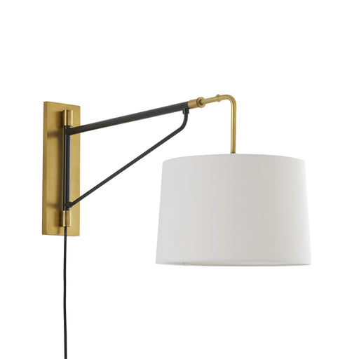 Anthony Sconce - Antique Brass and Bronze finish with Linen Shade