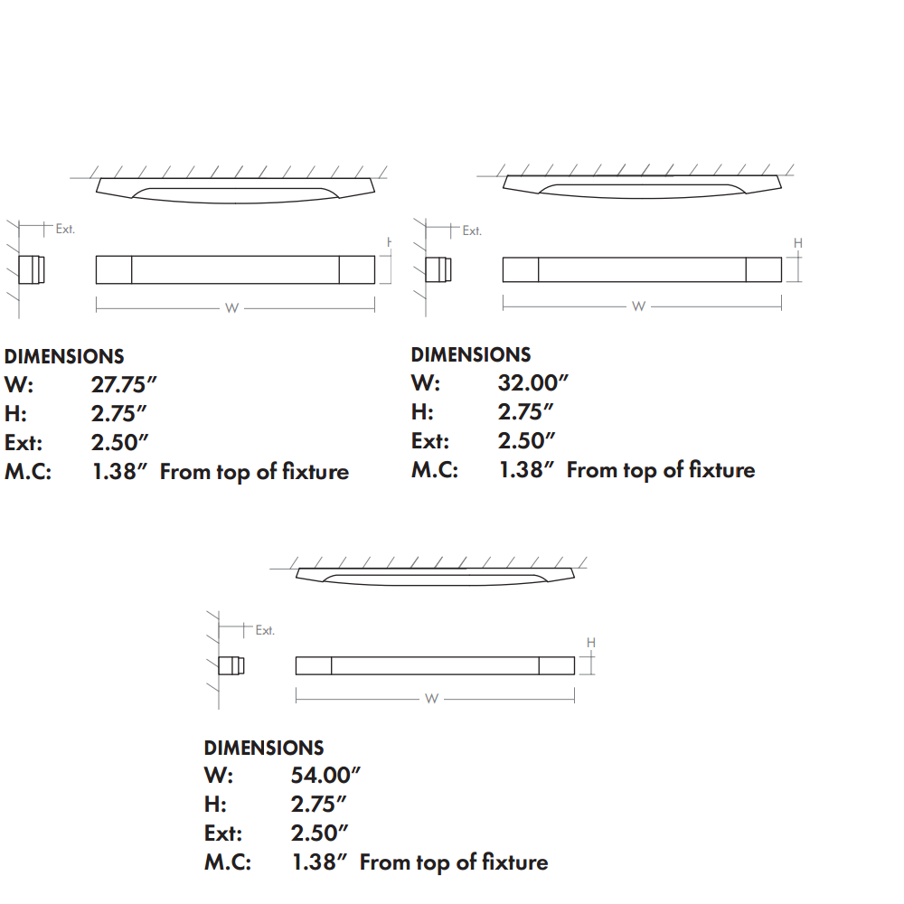 Apollo Bathroom Vanity Light - Diagram