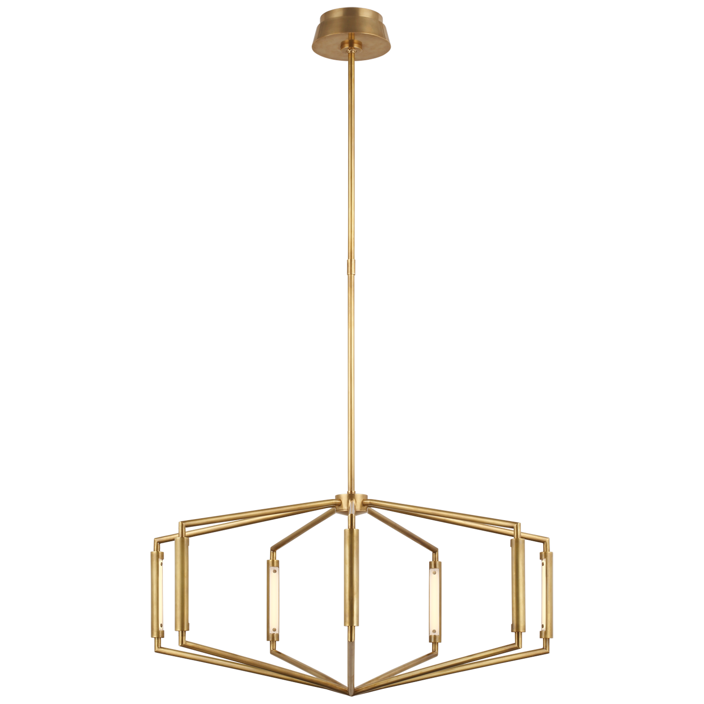 Appareil 30" Low Profile Chandelier - Antique-Burnished Brass Finish