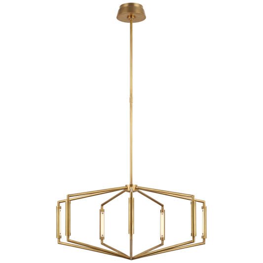 Appareil 30" Low Profile Chandelier - Antique-Burnished Brass Finish