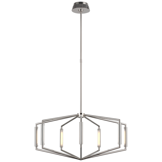 Appareil 30" Low Profile Chandelier - Polished Nickel Finish