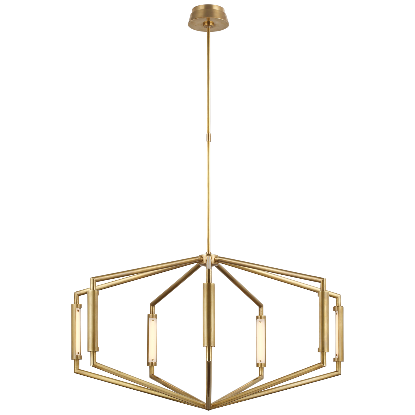 Appareil 40" Low Profile Chandelier - Antique-Burnished Brass Finish