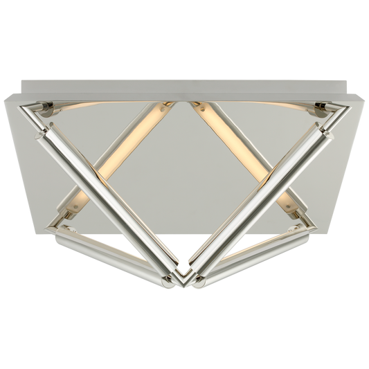 Appareil Large Flush Mount - Polished Nickel Finish