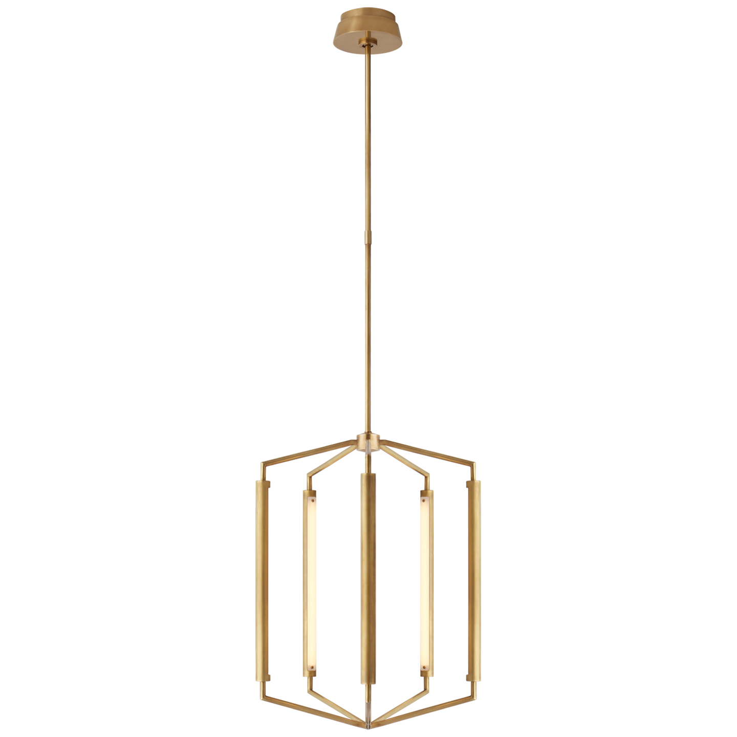 Appareil Medium Lantern - Antique-Burnished Brass Finish