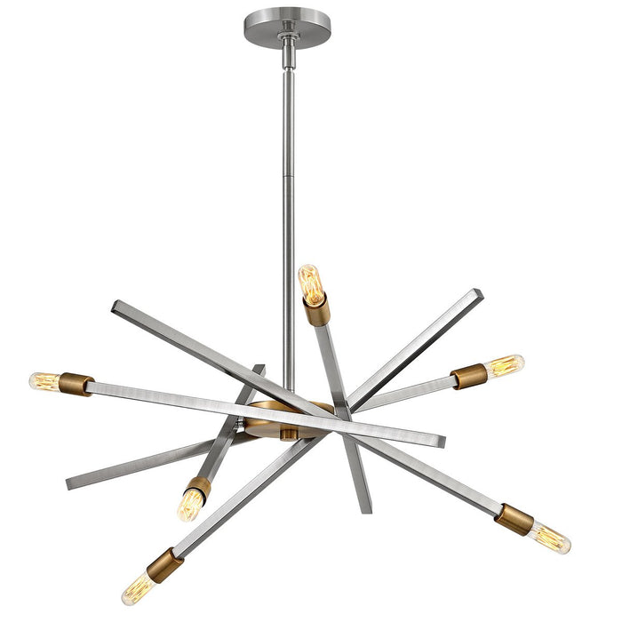 Archer Small Chandelier - Brushed Nickel Finish