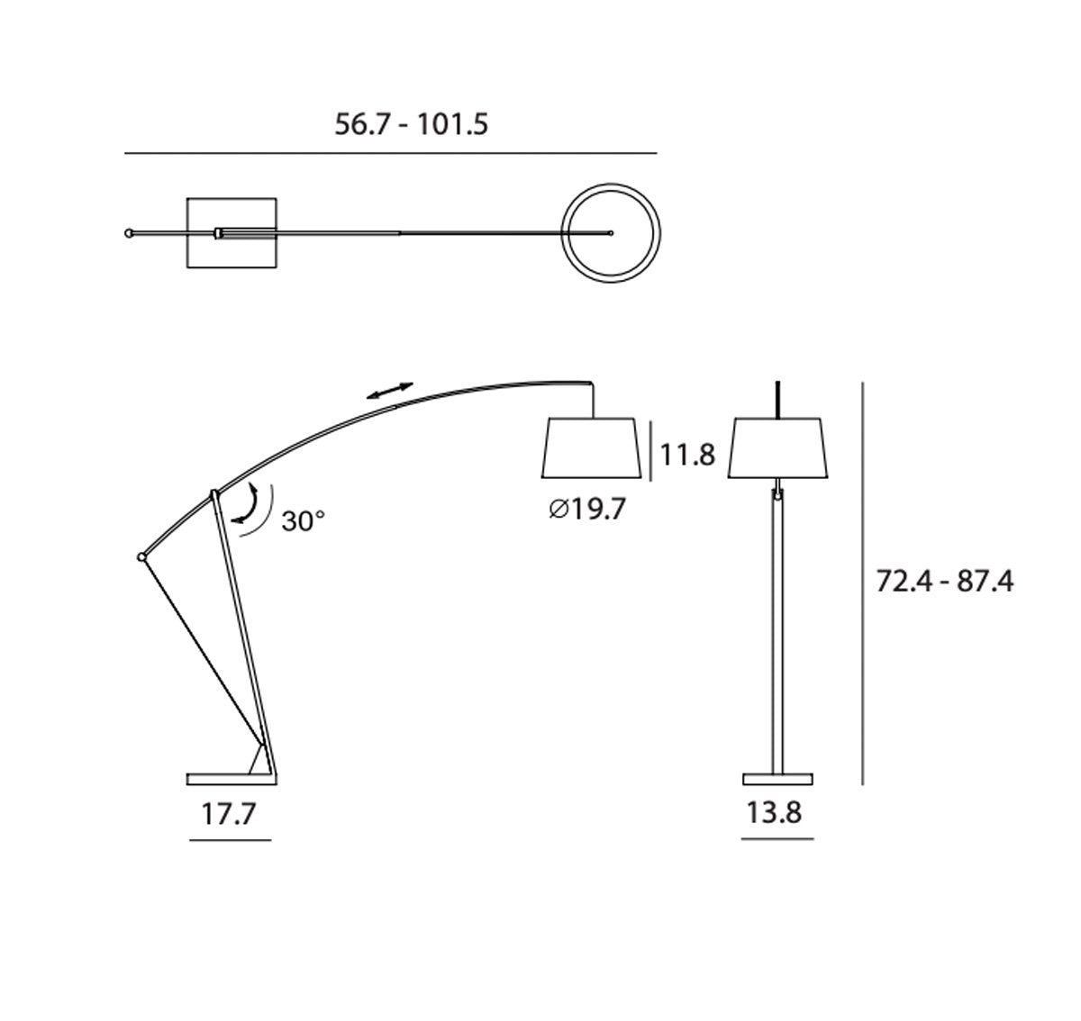 Archer Large Floor Lamp - Diagram