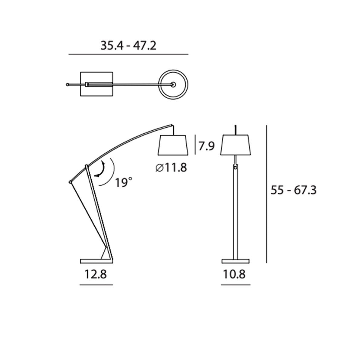Archer Large Floor Lamp - Diagram