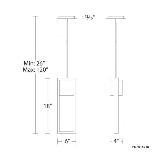 Archetype Outdoor Pendant - Diagram