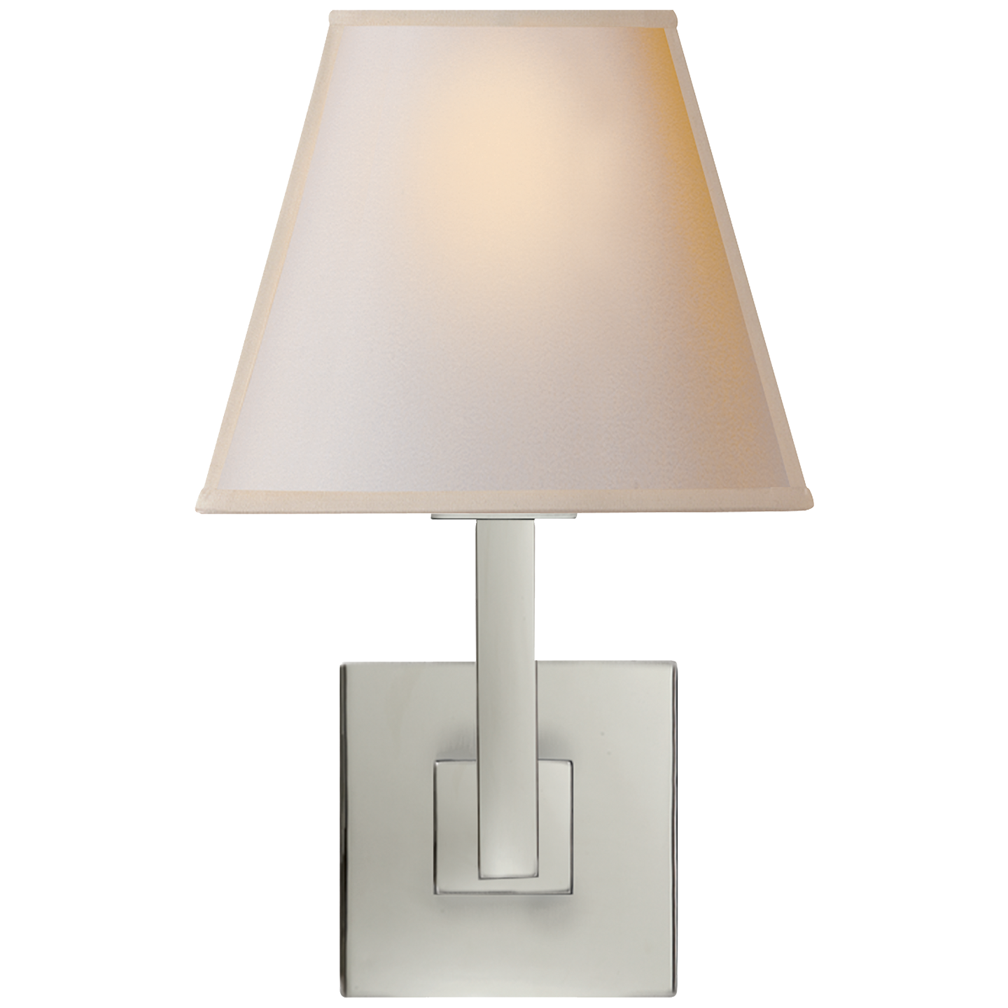 Architectural Wall Sconce - Polished Nickel/Square Shade