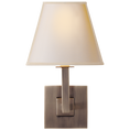 Load image into Gallery viewer, Architectural Wall Sconce - Brushed Steel/Square Shade
