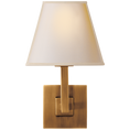 Load image into Gallery viewer, Architectural Wall Sconce - Hand-Rubbed Antique Brass/Square Shade
