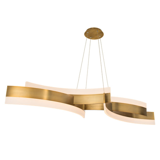Arcs LED Chandelier - Aged Brass Finish