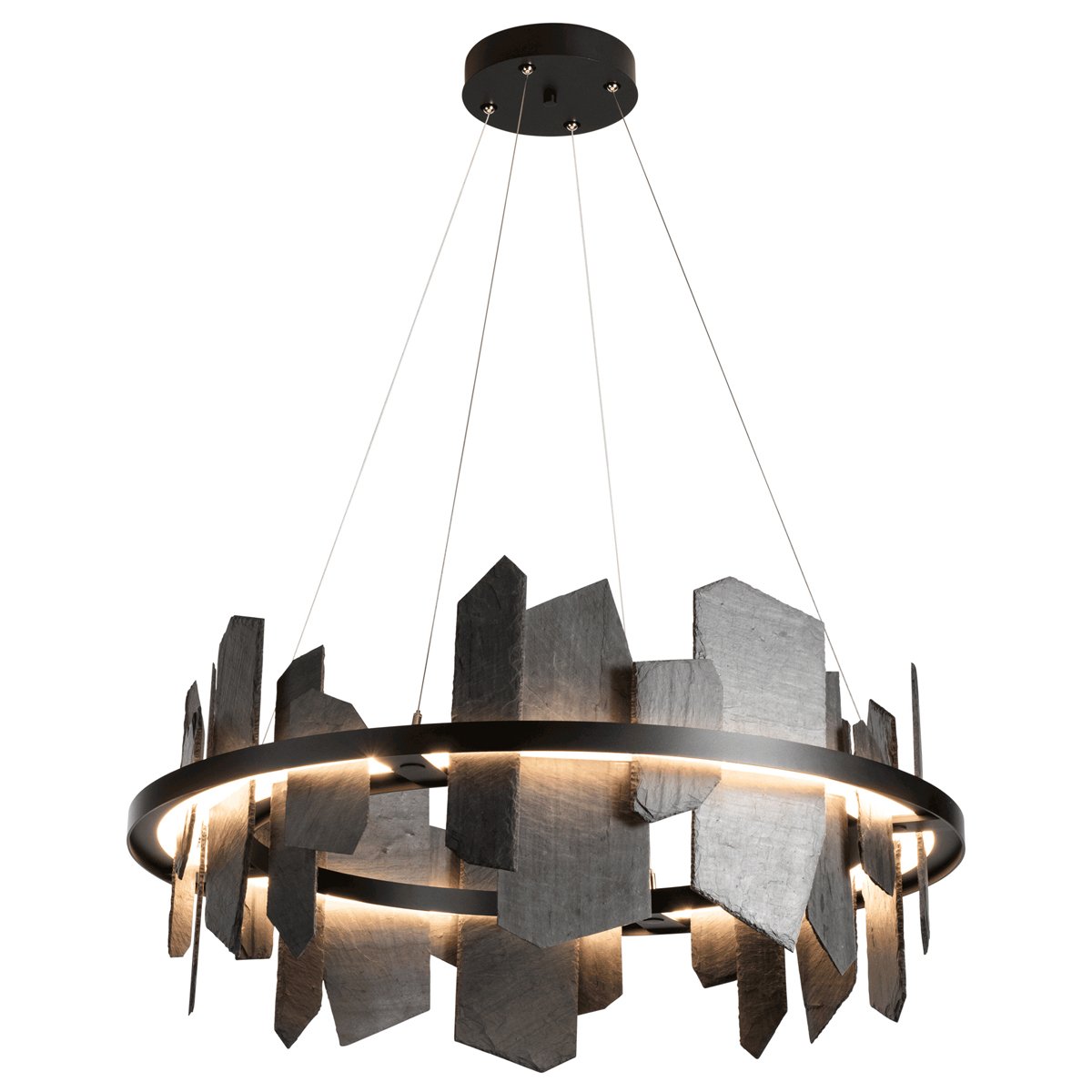 Ardesia Circular LED Pendant - Black Finish