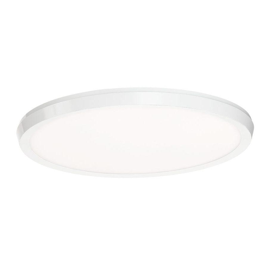 Argo 15.5" LED Round Flush Mount Ceiling Light - White Finish