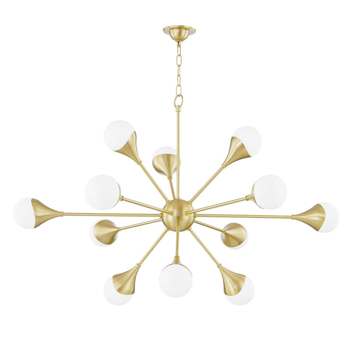 Ariana Chandelier - Aged Brass Finish