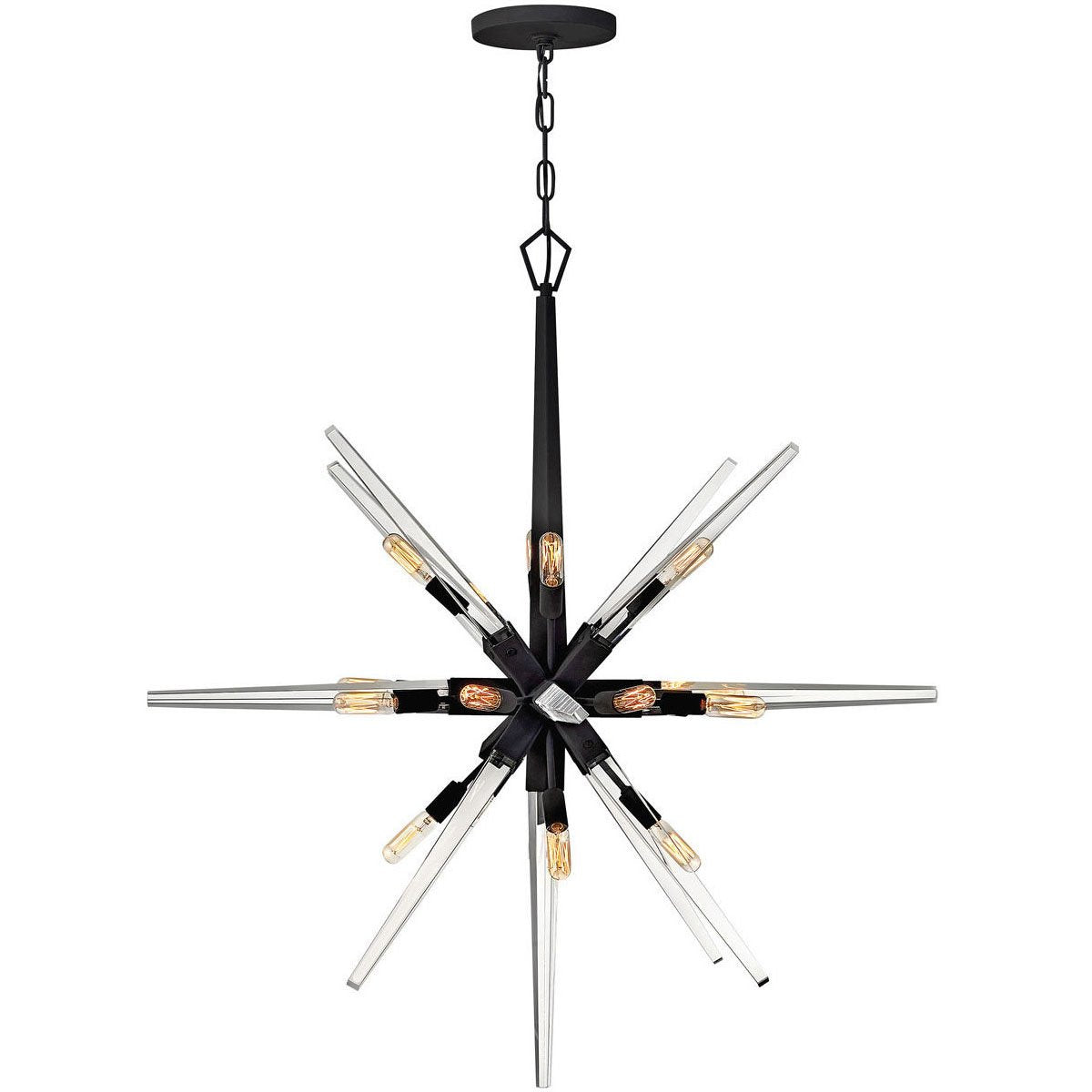 Ariel Large Chandelier - Black Finish