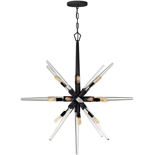 Ariel Large Chandelier - Black Finish