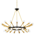 Load image into Gallery viewer, Aries Small Chandelier - Vintage Polished Brass/Deep Bronze Finish
