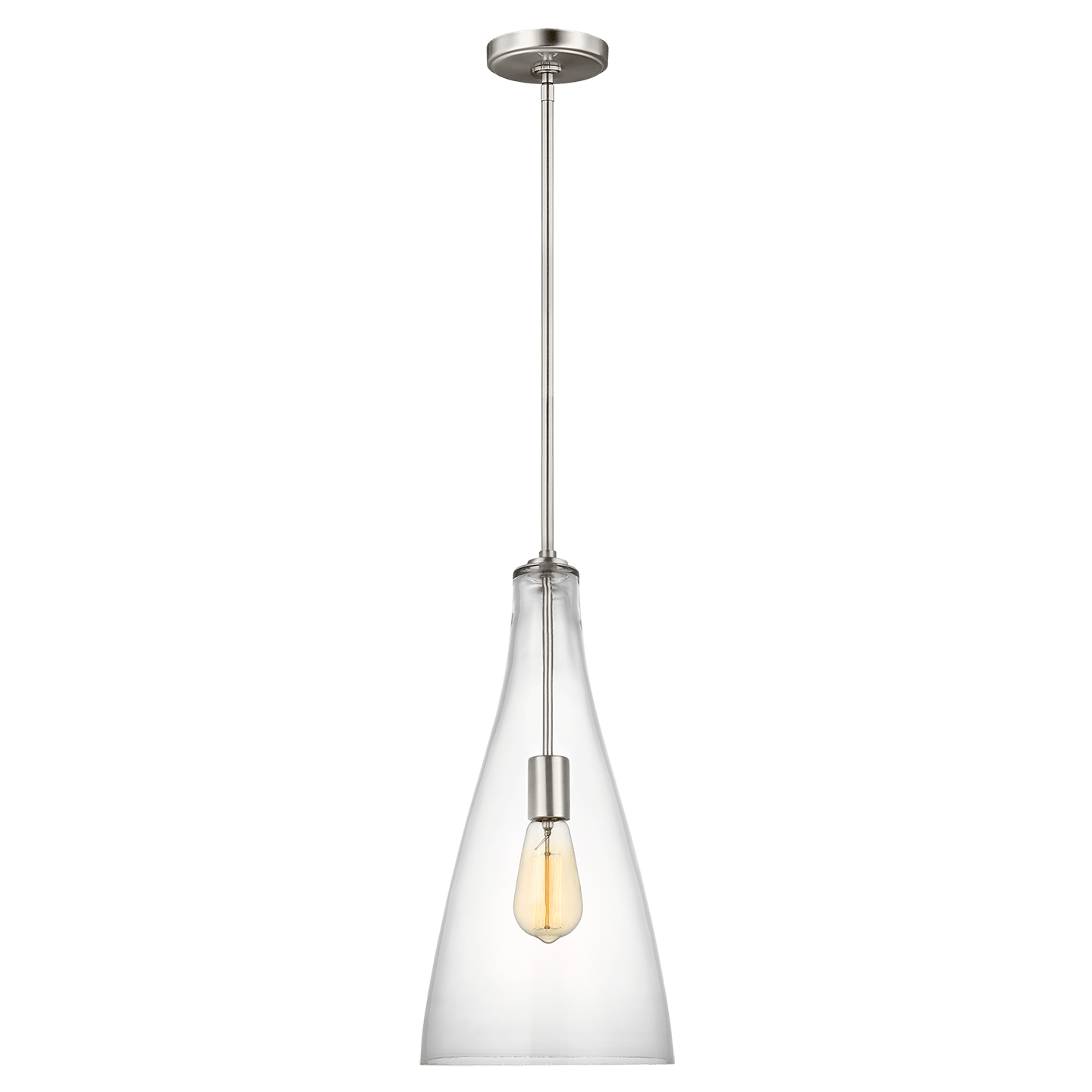 Arilda One Light Pendant - Brushed Nickel Finish