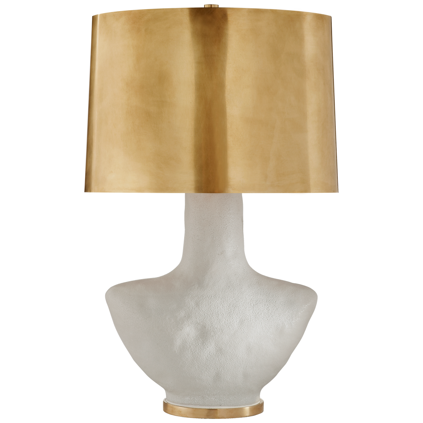 Armato Small Table Lamp - Porous White/Antique Brass Shade