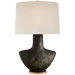 Armato Small Table Lamp - Stained Black Metallic/Linen Shade