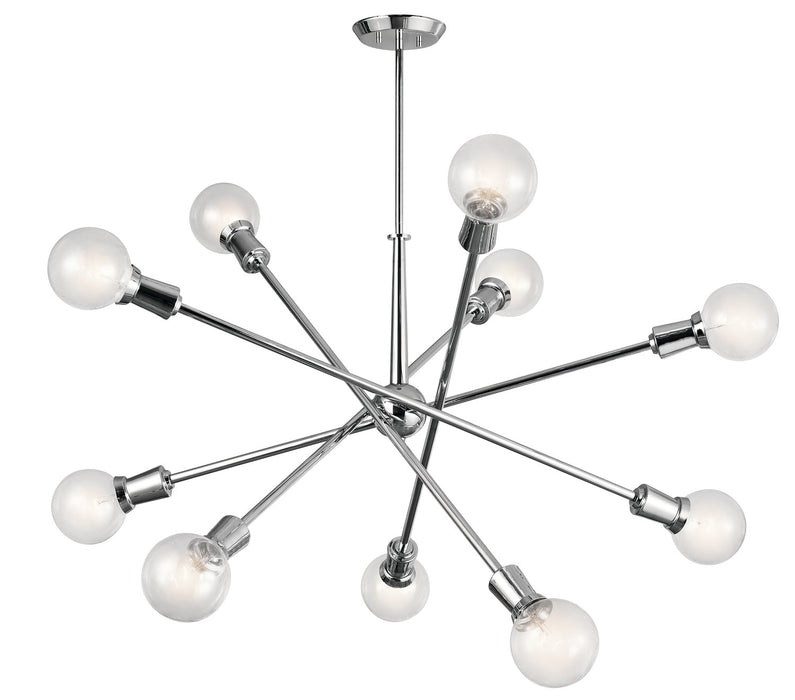 Armstrong 10-Light Chandelier - Chrome Finish