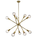 Load image into Gallery viewer, Armstrong 10-Light Chandelier - Natural Brass Finish
