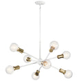 Load image into Gallery viewer, Armstrong 8-Light Chandelier - White/Brass Finish
