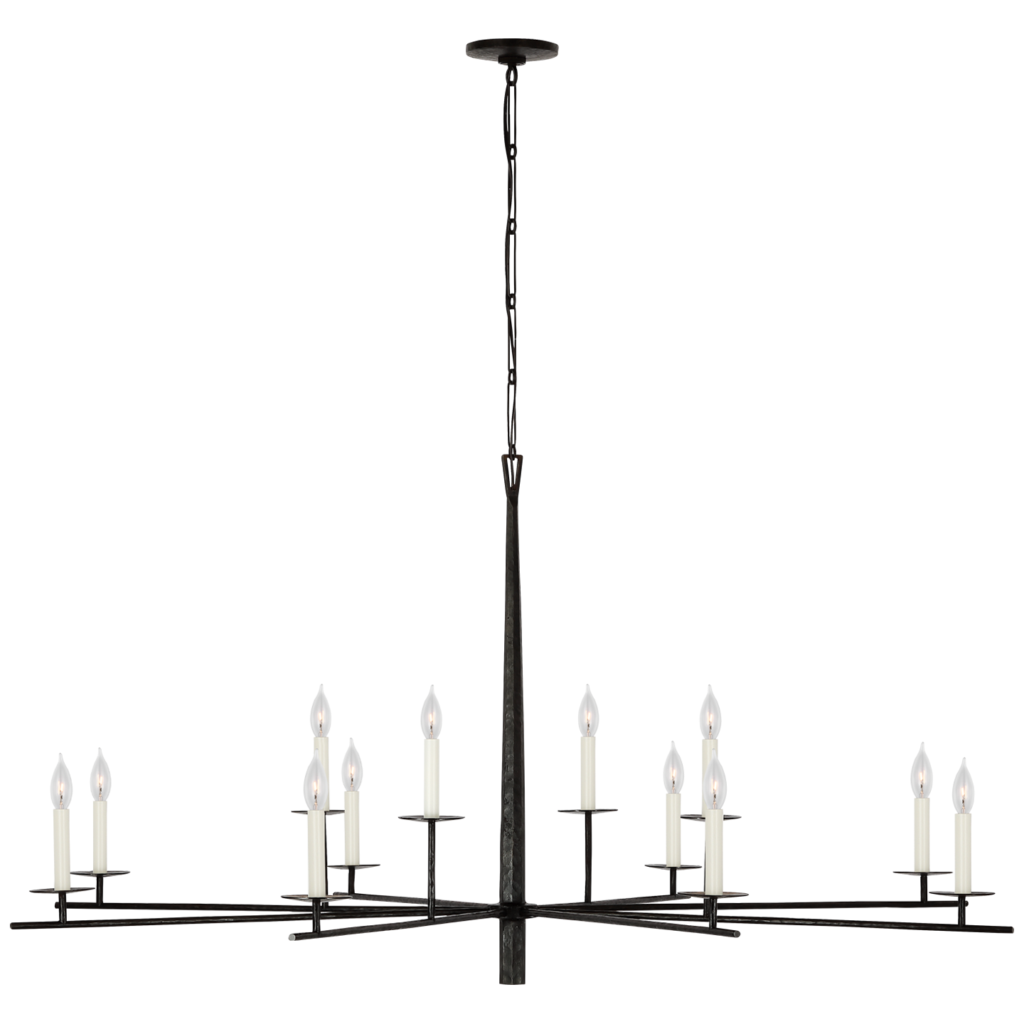 Arnav Grande Chandelier - Aged Iron Finish