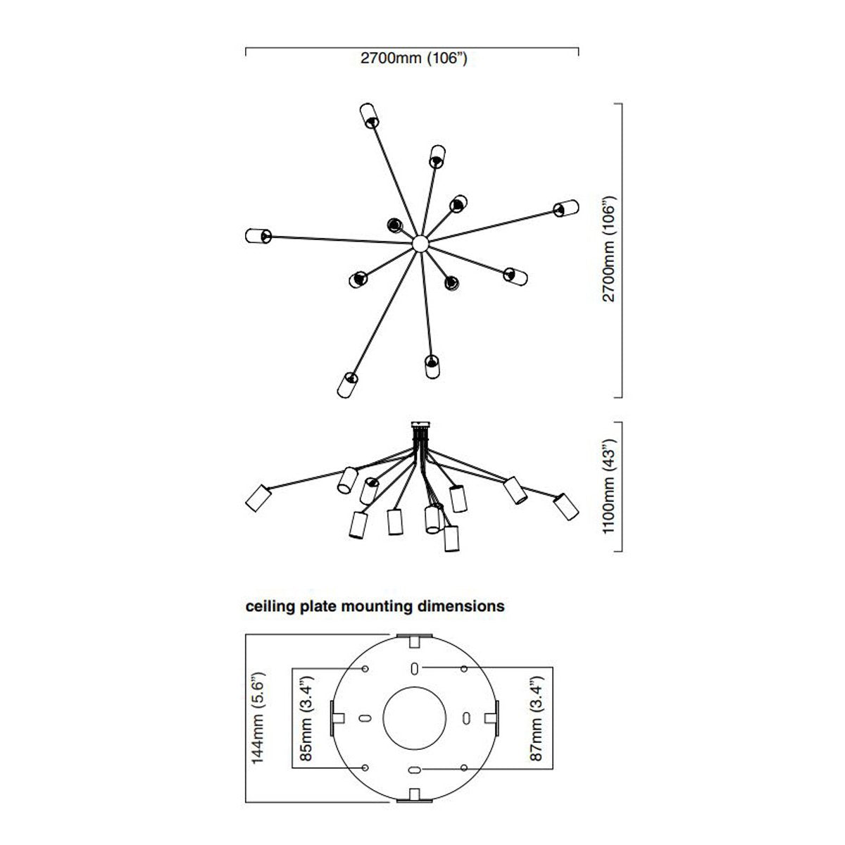 Array Large Cotton Pendant - Diagram