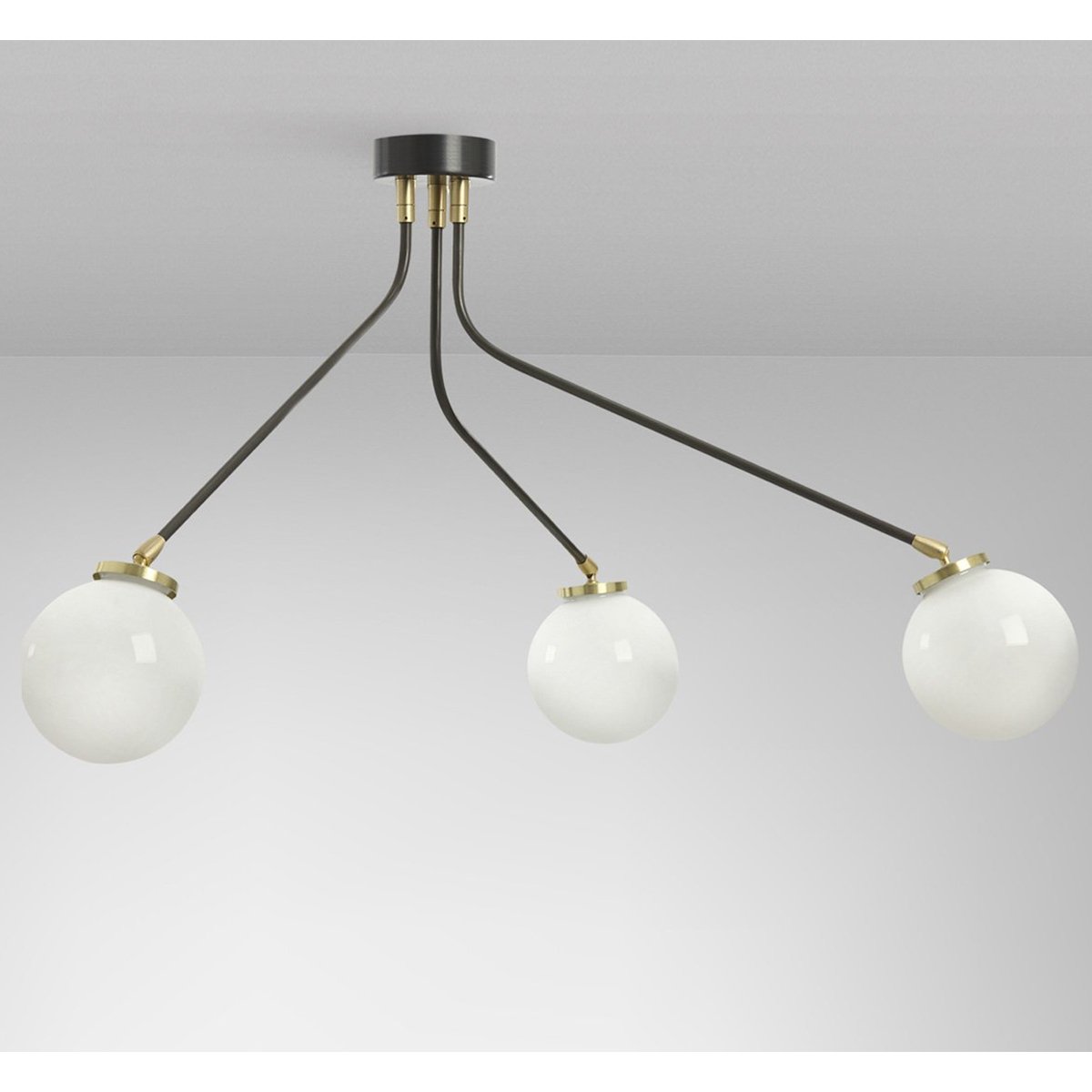 Array Mini Opal Semi Pendant - Bronze/Satin Brass Finish