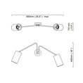 Load image into Gallery viewer, Array Twin Cotton Wall Sconce - Diagram
