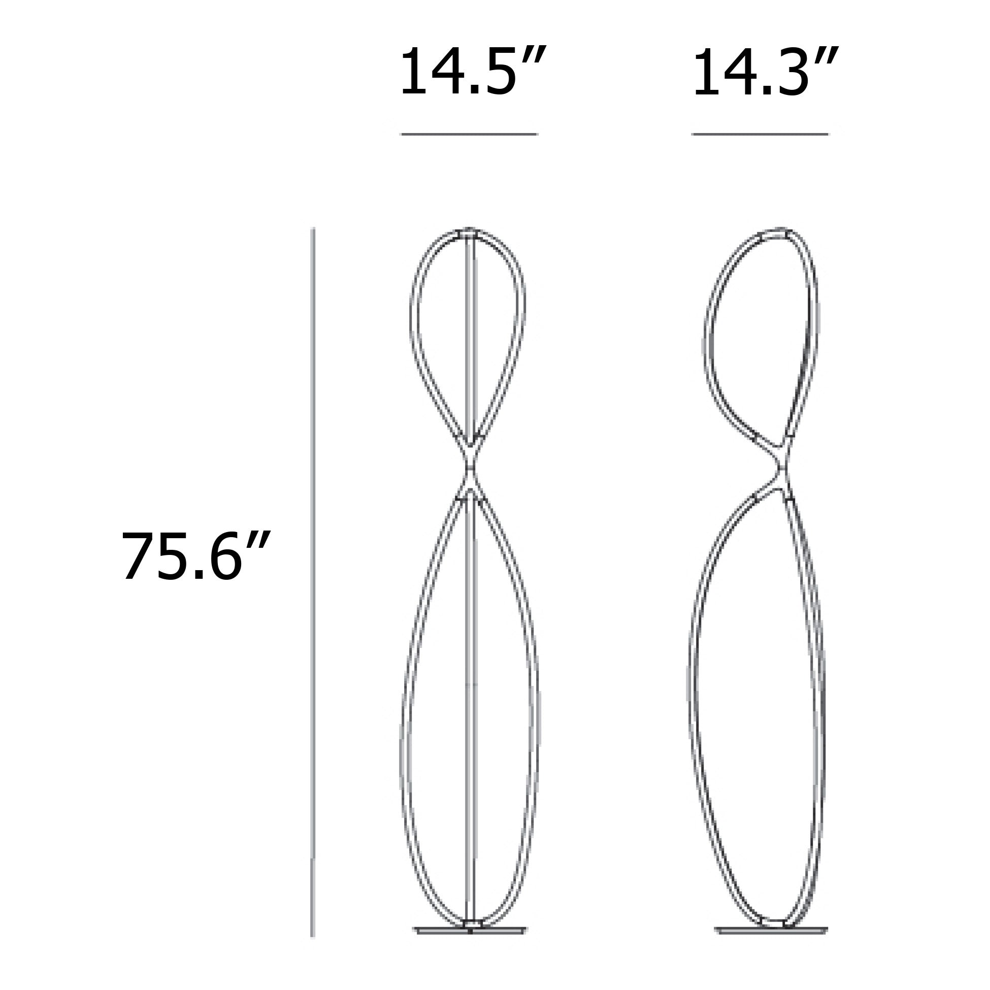 Arrival LED Floor Lamp - Diagram