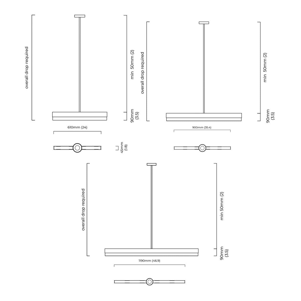 Artes Linear Pendant - Diagram