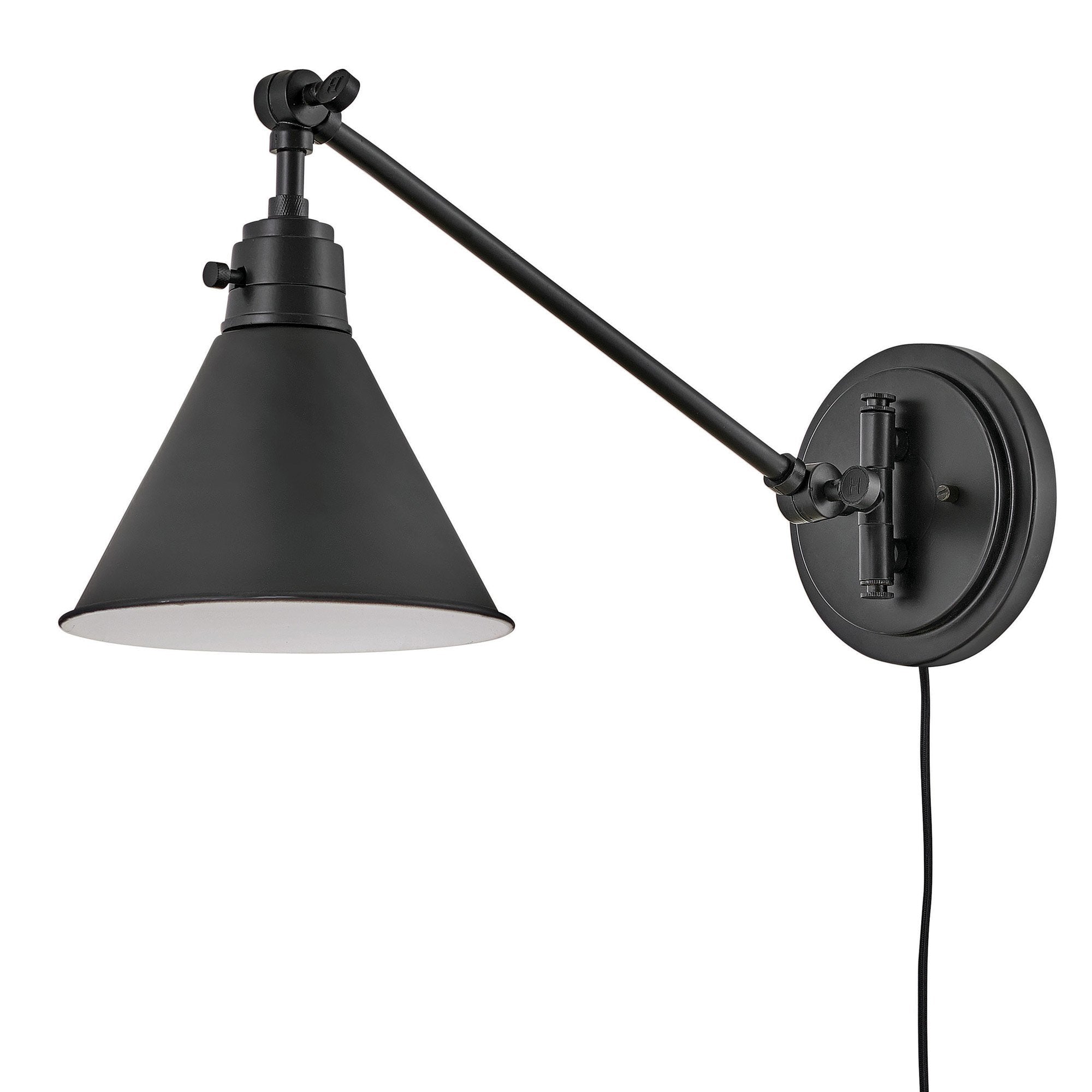 Arti Single Arm Wall Sconce - Black Finish