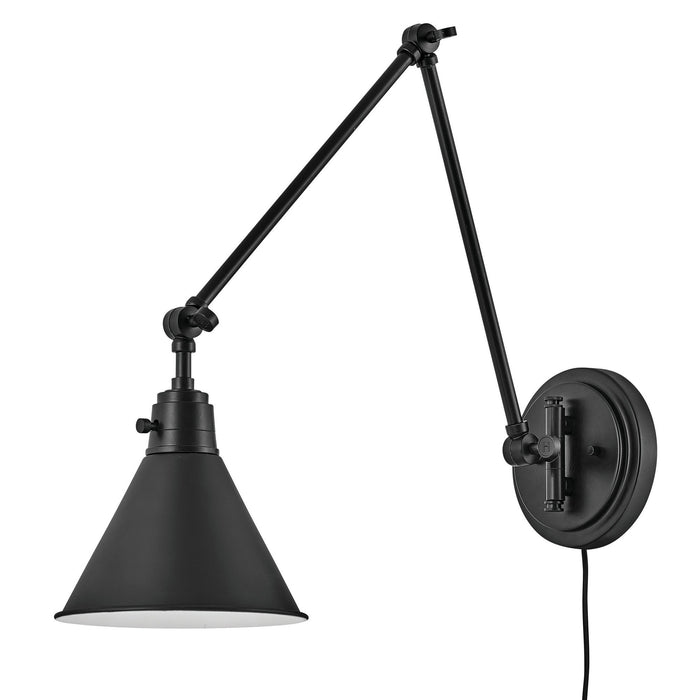 Arti Double Arm Wall Sconce - Black Finish