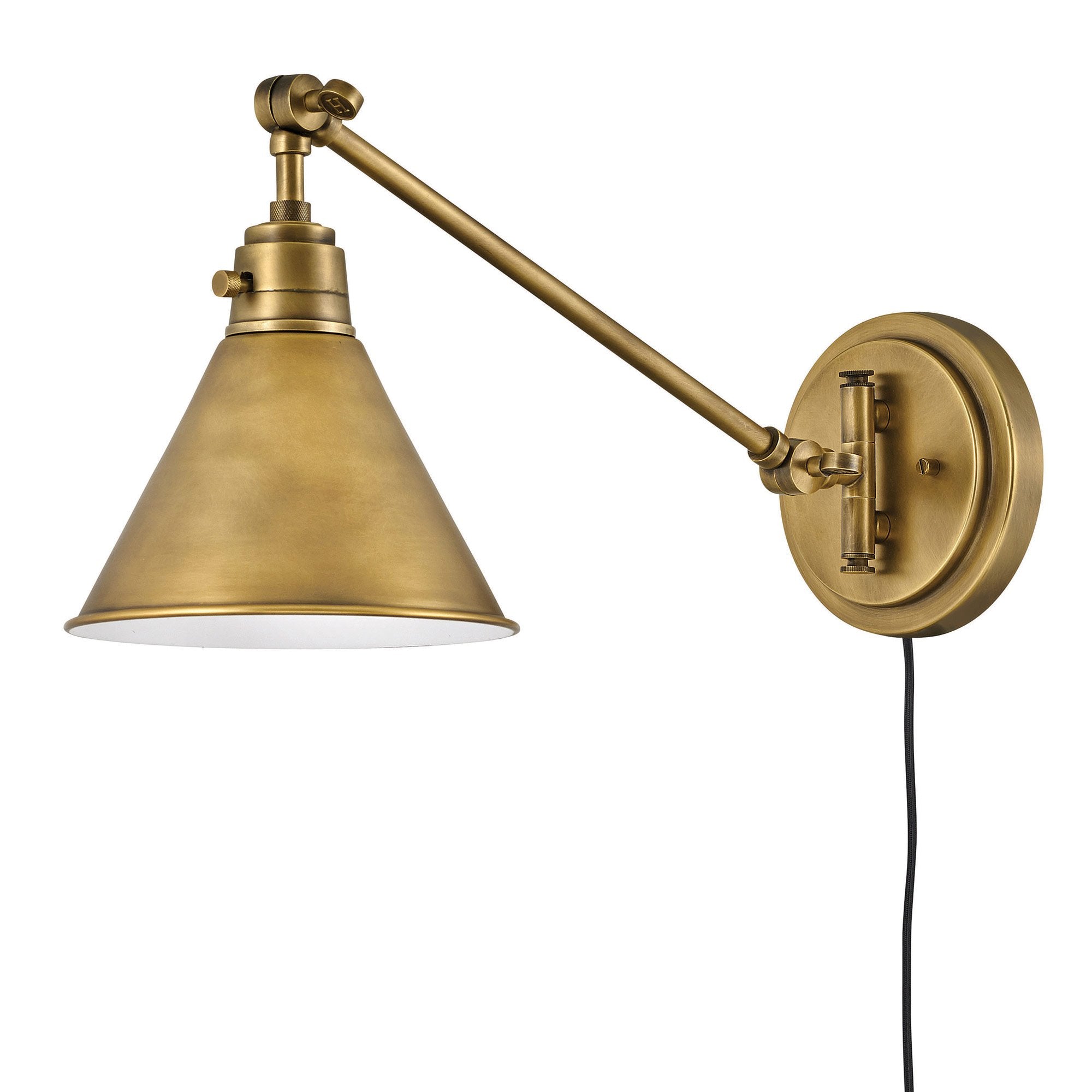 Arti Single Arm Wall Sconce - Heritage Brass Finish