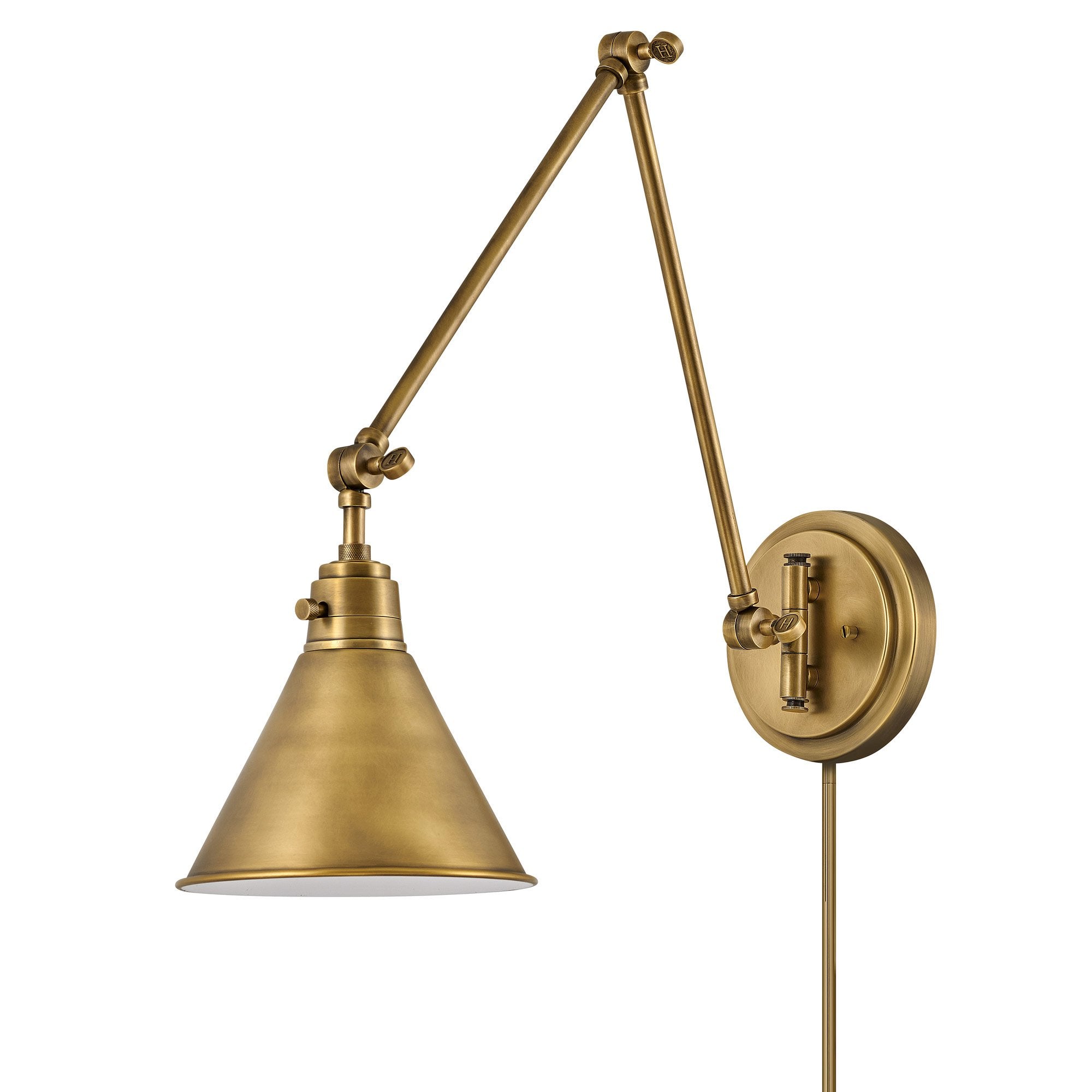 Arti Double Arm Wall Sconce - Heritage Brass Finish