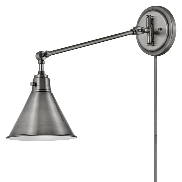 Arti Single Arm Wall Sconce - Polished Antique Nickel Finish