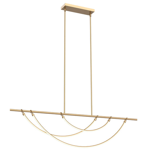 Aryas 60" LED Linear Suspension - Vintage Brass Finish