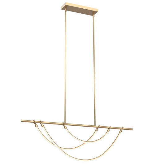 Aryas 40" LED Linear Suspension - Vintage Brass Finish