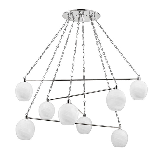 Asbury Park Chandelier - Polished Nickel