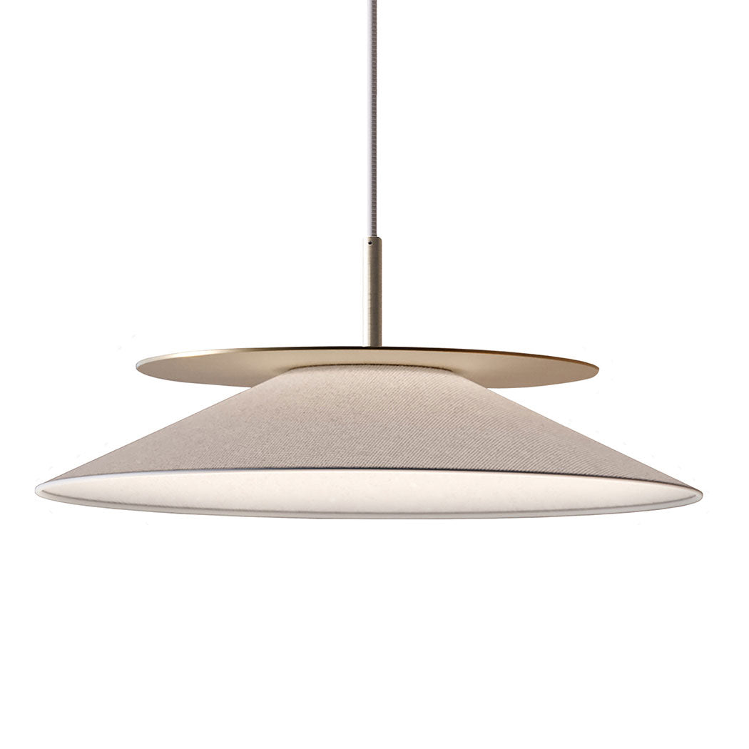 Asia Small LED Pendant - Satin Gold Nickel Finish